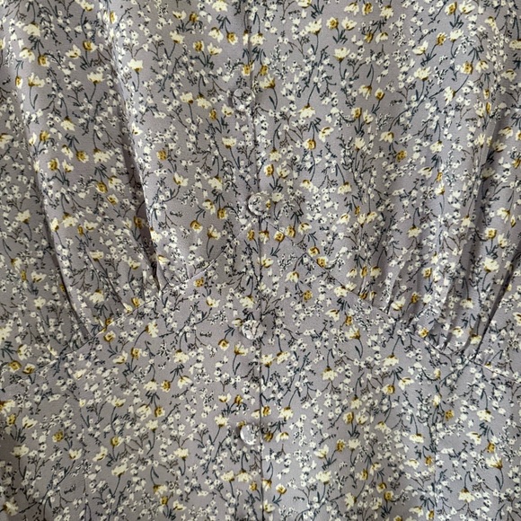 Veiled Collection Pastel Purple Lavender Floral Button Front Women's Maxi Dress - Picture 7 of 16